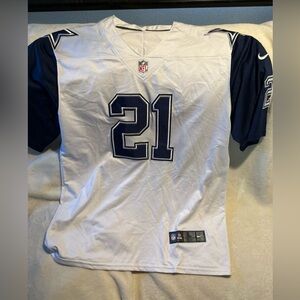 NFL White and Blue Jersey Elliott Dallas Cowboys